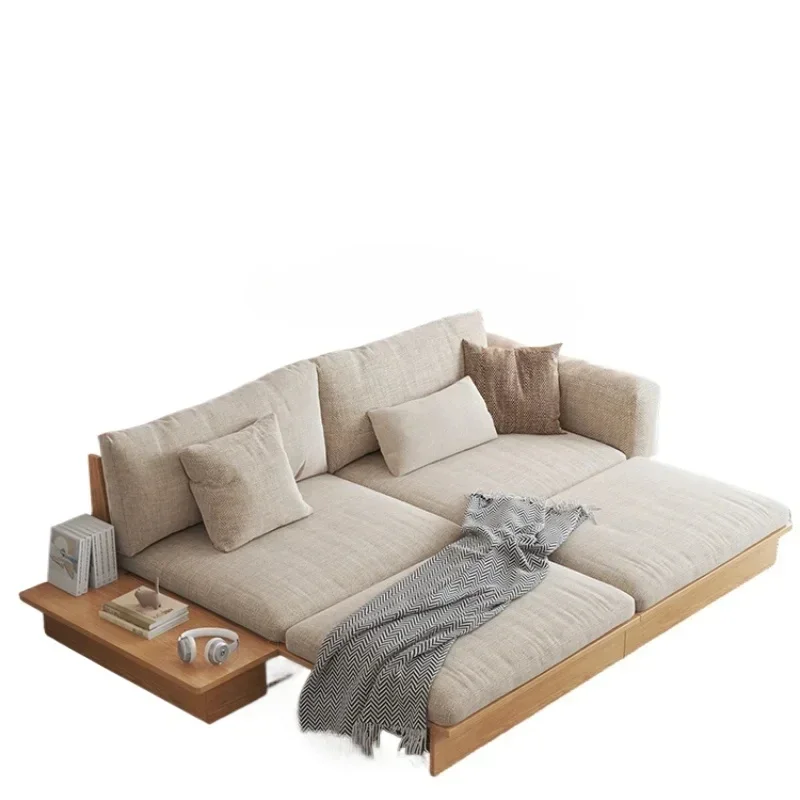 

sofa bed folding dual-purpose Japanese telescopic solid wood multi-functional floor sofa