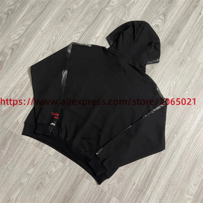 Washed Cardigan Damaged Hoodie Men Women 1:1 Best Quality Embroidery Hooded Hooded Pullovers