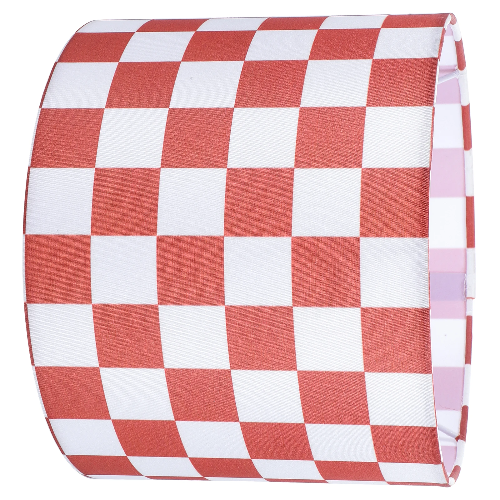 

Lamp Shade Linen Lampshade Checkered Wicker Drum with Stripes Shades Black Plaid