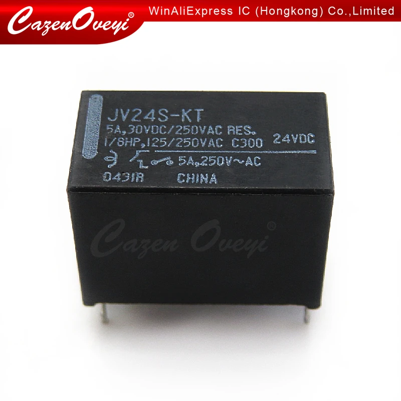 5pcs/lot JV12S-KT JV24S-KT JV12-KT JV24-KT 4Pin 5A30VDC/250VAC 12VDC Power Relay In Stock