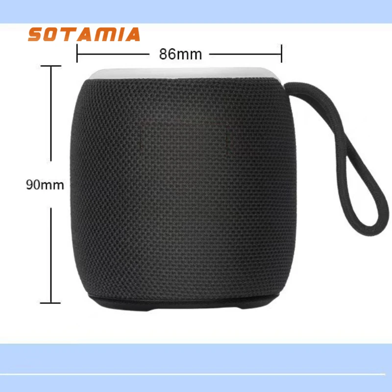 

SOTAMIA, 1 шт., черный Bluetooth аудио, небольшой сабвуфер, большой объем, портативный бытовой уличный разъем для грузовика, мини-аудиокоробка
