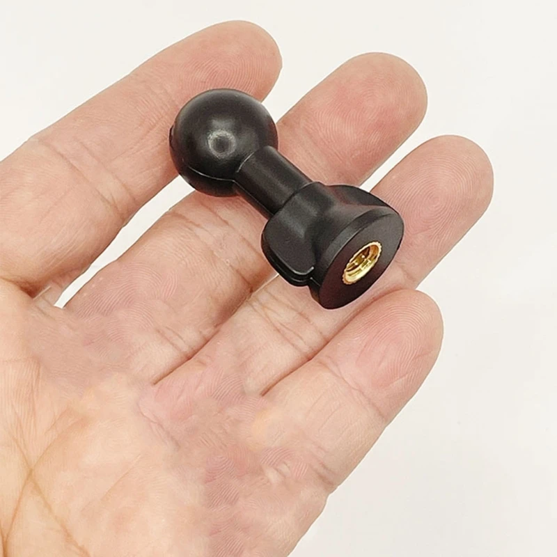 Universal 17mm Ball Head to 1/4 Nut Adapter Plastic Ball Head Adapter Simple Installs for Tripods & Phone Holder Mounts