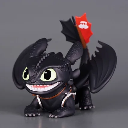 

Q Version Toothless Clay Figurine, Articulated Movable Joints Night Fury Model, How to Train Your Dragon Collectible Gift Idea​