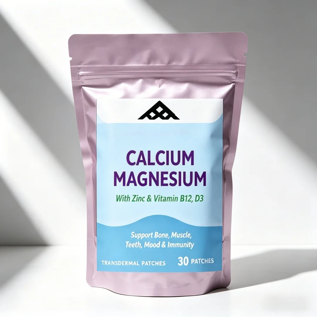30 Patches Calcium Magnesium Zinc Transdermal Patches With Vitamin D3 & B12 For Women Men Immune Booster