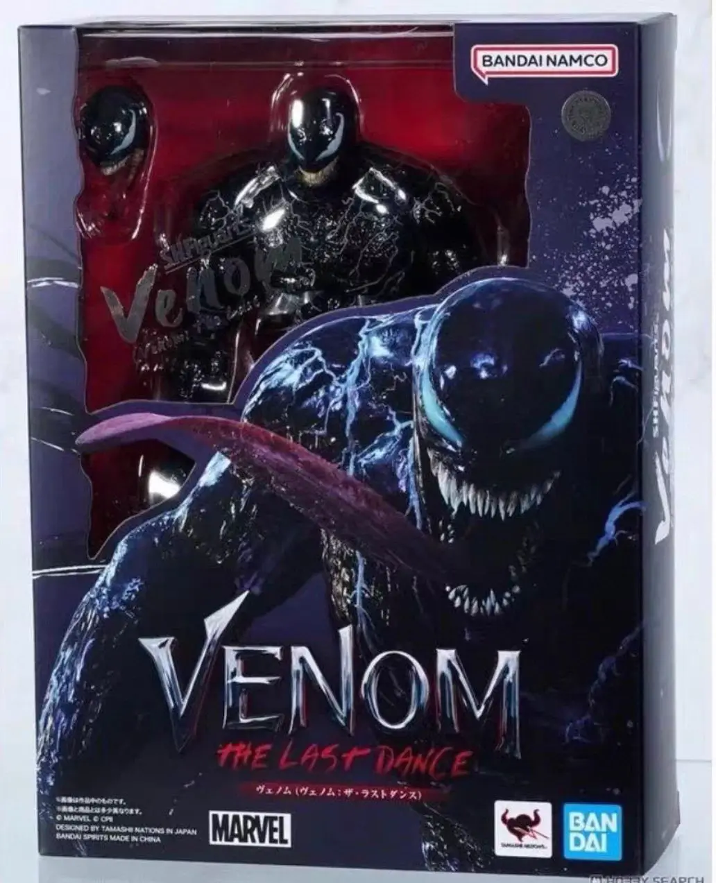

Оригинальная коробка Bandai SHF In shock MARVEL VENOM THE LAST DANCE, готовая модель, аниме-фигурка, полный набор, игрушка-подарок для детей