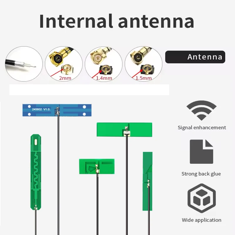 10pcs 2.4GHZ 5.8G Dual Band 2.4G WiFi FPC PCB Internal Board Panel Antenna High Gain 10dbi Builtin Aerial For Signal Boost