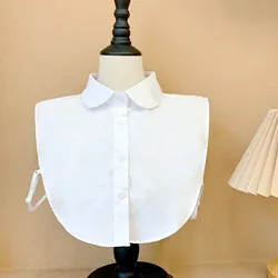 Cuello falso de algodón para mujer, decoración de blusa, camisa desmontable, suéter, solapa, Top, accesorios de ropa, 1 unidad