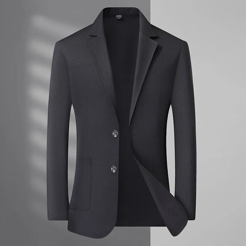 عالية الجودة الربيع الصيف الحماية من الشمس الحلل الرجال الكتان تنفس الأعمال رداء غير رسمية معاطف الذكور الصلبة السترة أبلى #5