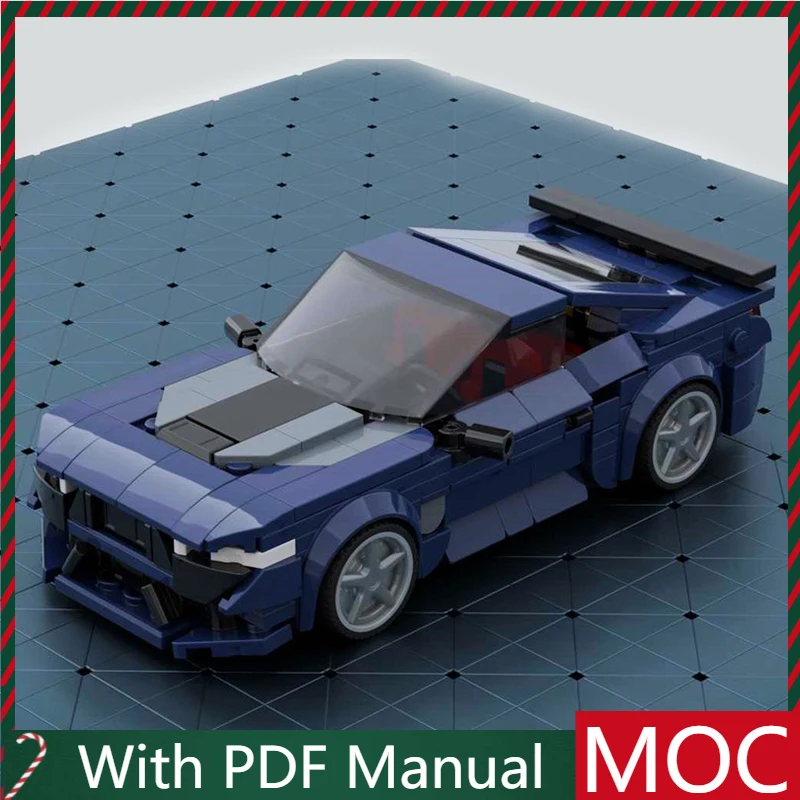 

416 PCS Hot Selling MOC Blue Sports Car Model Modular DIY Set Building Blocks Kids Assembly Display Toys Festival Surprise Gift