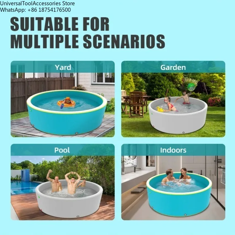 

Inflatable Drop Stitch Pool 3x3x0.9m Family Size for Kids And Adults Outdoor Garden Swimming Pool