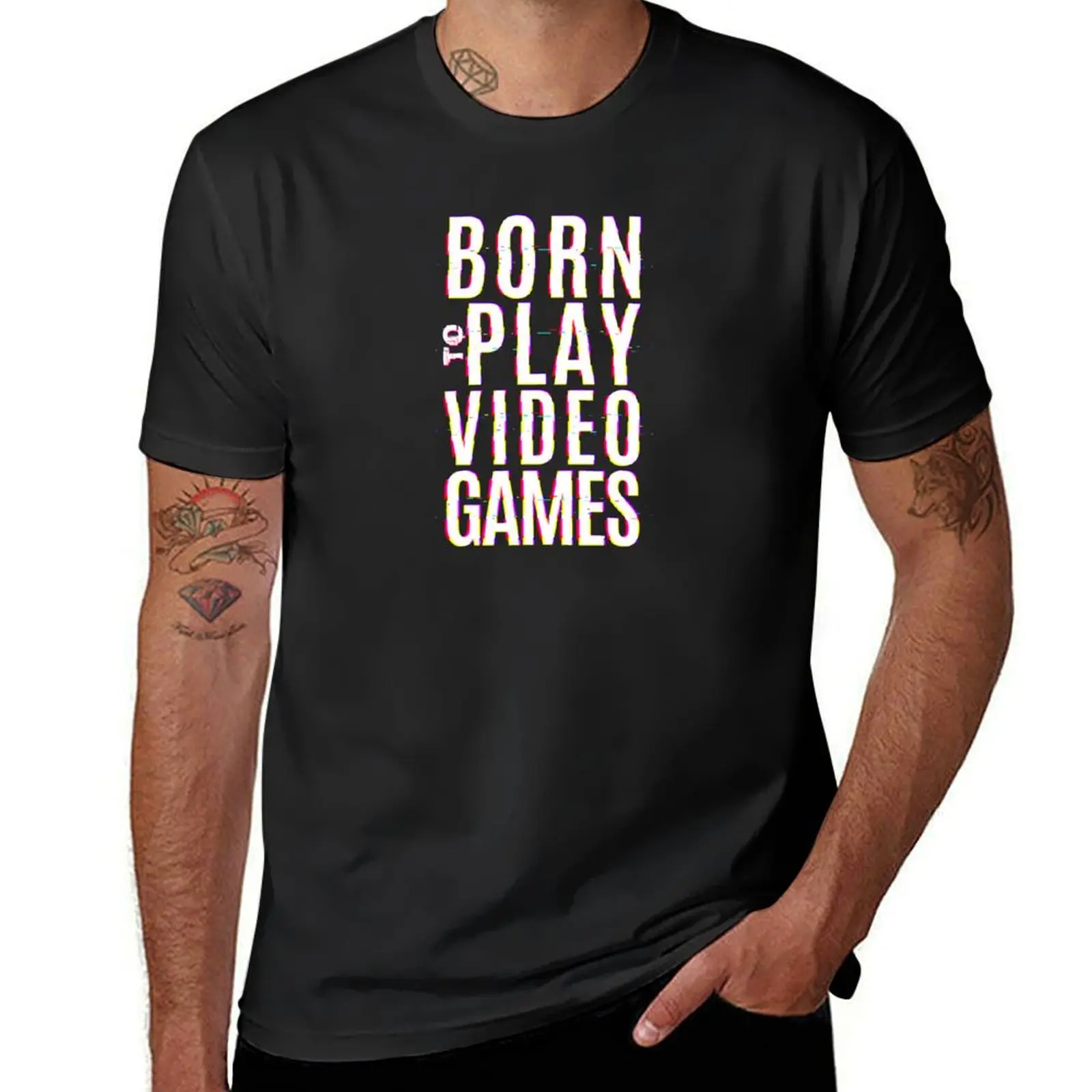 Born To Play Video Games Video Game T-Shirt Blouse customizeds mens clothes