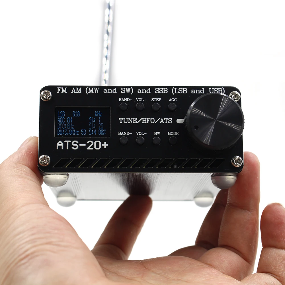 ATS-20+Radio Receiver SI4732 Full Band Radio Receiver Portable FM AM Radio Receiver AM (MW SW) SSB (LSB USB) Recorder + Antenna