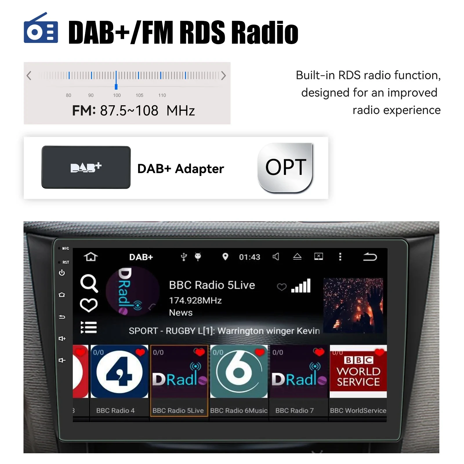 ESSGOO 7 9 10 Zoll Universal Autoradio 2GB Android Auto Carplay Auto-Stereo-Multimedia-Player GPS Autoradio Intelligente Fahrzeugsysteme – Detail 23