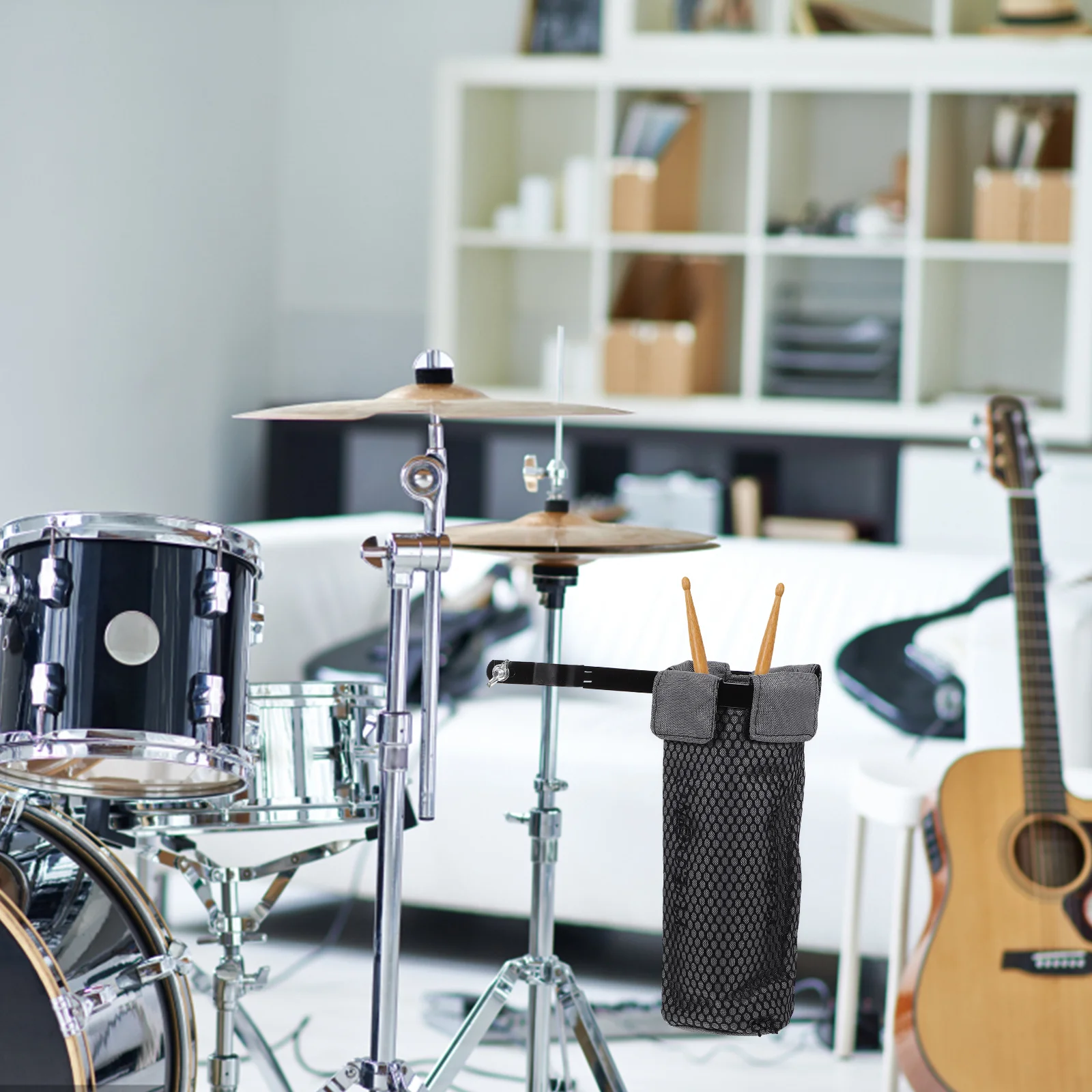 กระเป๋าใส่ไม้กลอง กระเป๋าใส่ไม้กลองแบบพกพา ทนทาน น้ำหนักเบา อุปกรณ์เสริมสำหรับกลอง กระเป๋าใส่ไม้กลองแบบพกพา