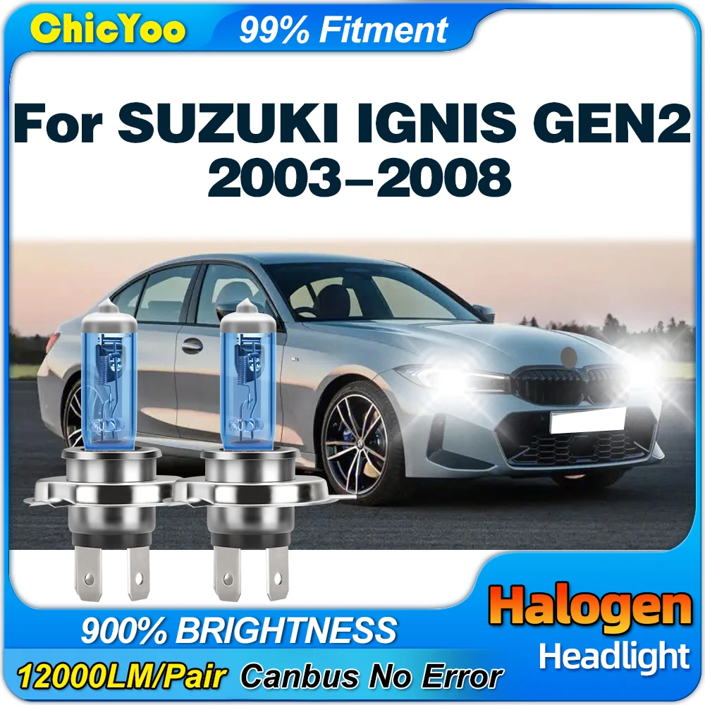 

100W Car Halogen Xenon Lights Bulbs 12V High Low Beam Auto Headlight 6000K For SUZUKI IGNIS GEN2 2003 2004 2005 2006 2007 2008