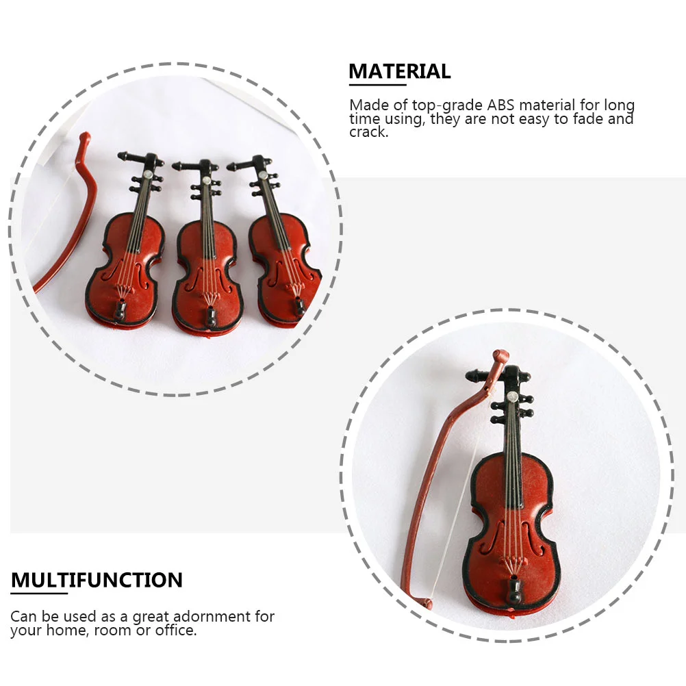 Mini strumenti musicali ornamenti simulati violino giocattolo decorazioni per il desktop casa