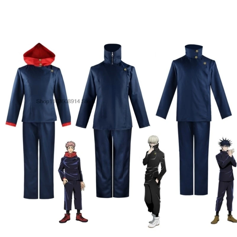 Jujutsu Kaisen Anime Cosplay Costume High School Uniform for Halloween Itadori Yuji Fushiguro Megumi Inumaki Toge 2024