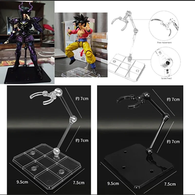 Clear Action Figure Stand,Assembly Action Figure Display Holder Base Doll Model Support Stand for HG RG SD SHF Gundam 1/144 Toy