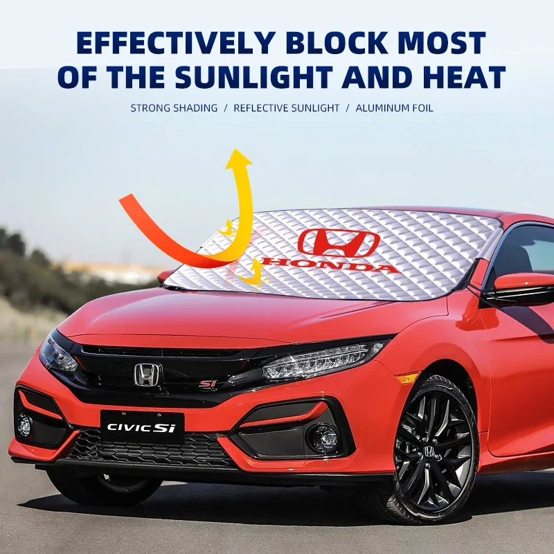 Winter Car Snow Shield Shade Front Windshield Anti-frost Antifreeze Sunshade Cover Sun Shade Protector For Honda Accessories