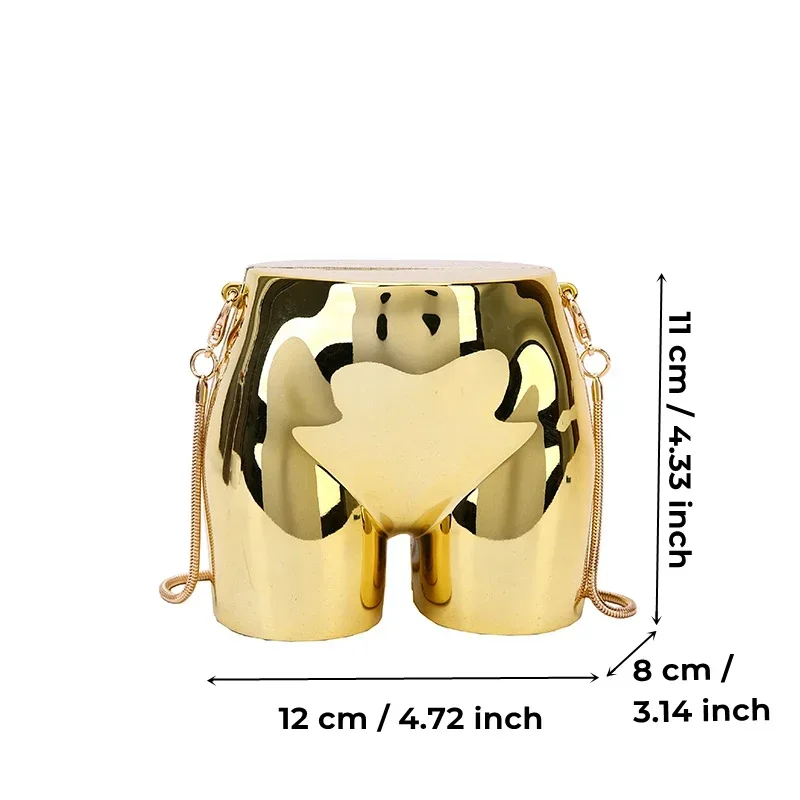 Niche Design Evening Clutch Purse Luxury For Women Golden Acrylic Dinner Party Funny Bag Designer Chain Cross Body Pouch