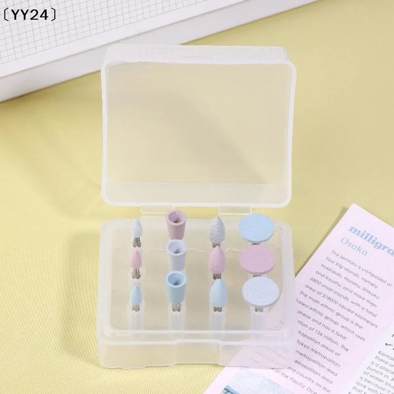 12 Pcs/Box Silicone Polishing Kit RA 2.35mm Polishing Resin Porcelain Composites With Low-Speed Handpiece Laboratory Tool〔YY24〕