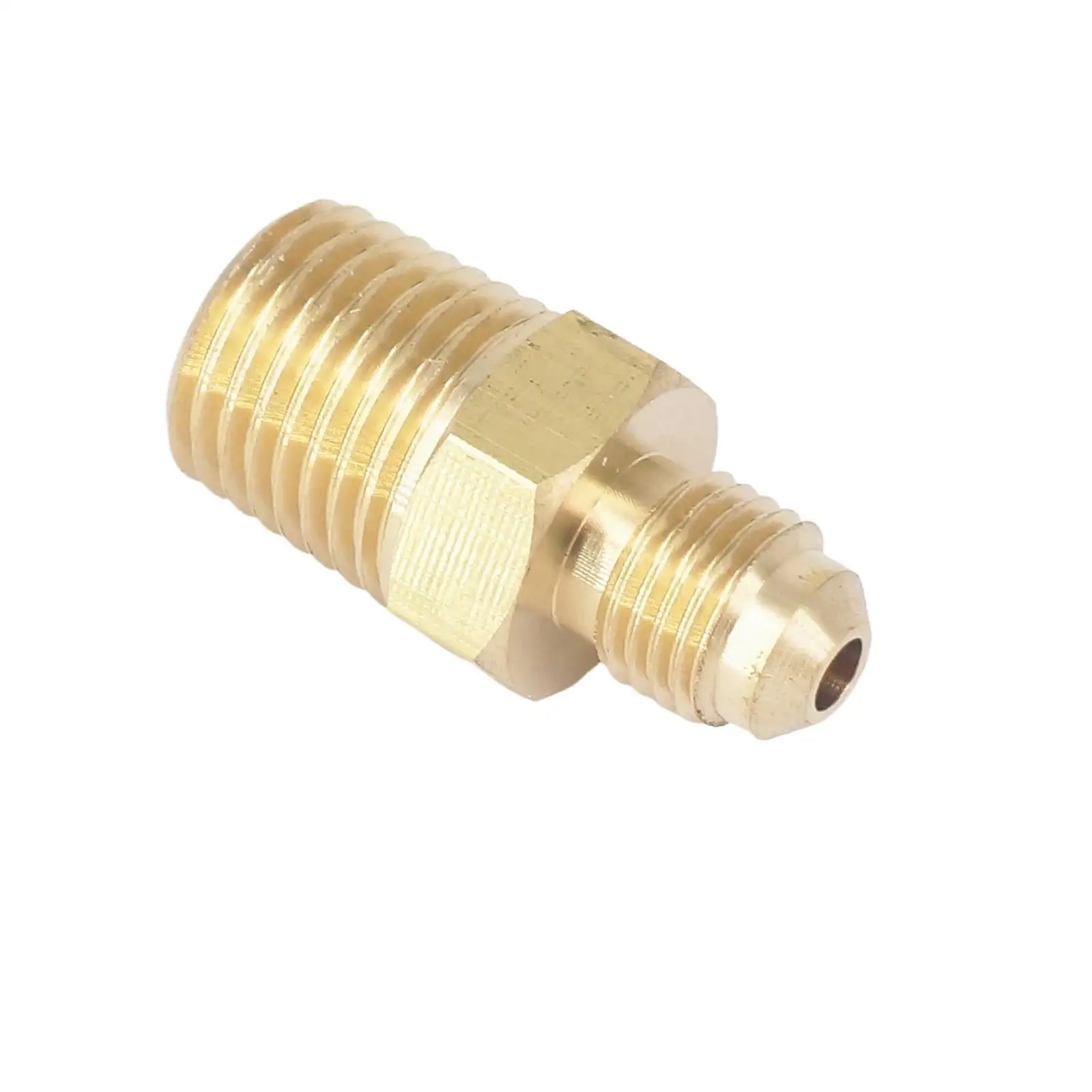 SAE gwint 3/8 "-24 UNF rurka połączeniowa OD 3/16" - 1/4 "NPT męski mosiądz SAE 45 stopni łącznik rurowy adaptery 1000PSI — zdjęcie 5