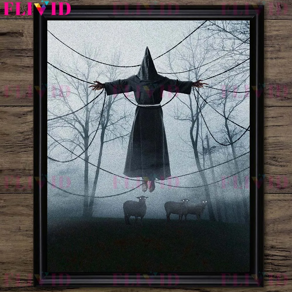 Pagan Witches,Demons,Banshees And Monsters Vintage Wall Art Canvas Painting Wicca Magic Art Poster And Print Home Decor Unframed