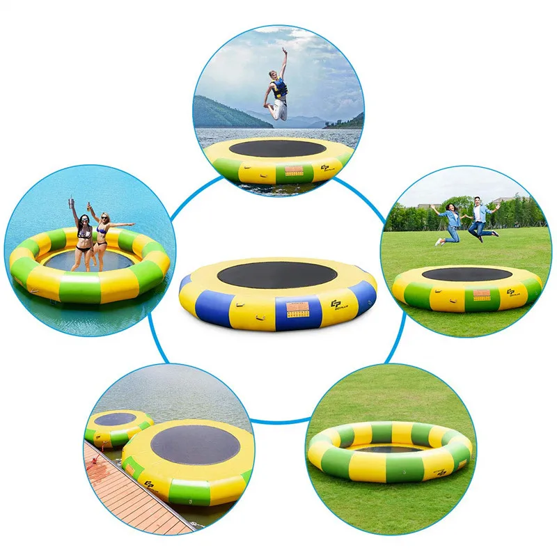 Trampolino gonfiabile di salto del letto di salto dell\'acqua del trampolino gonfiabile dell\'acqua del diametro 3m 0.9mm di trasporto libero (1