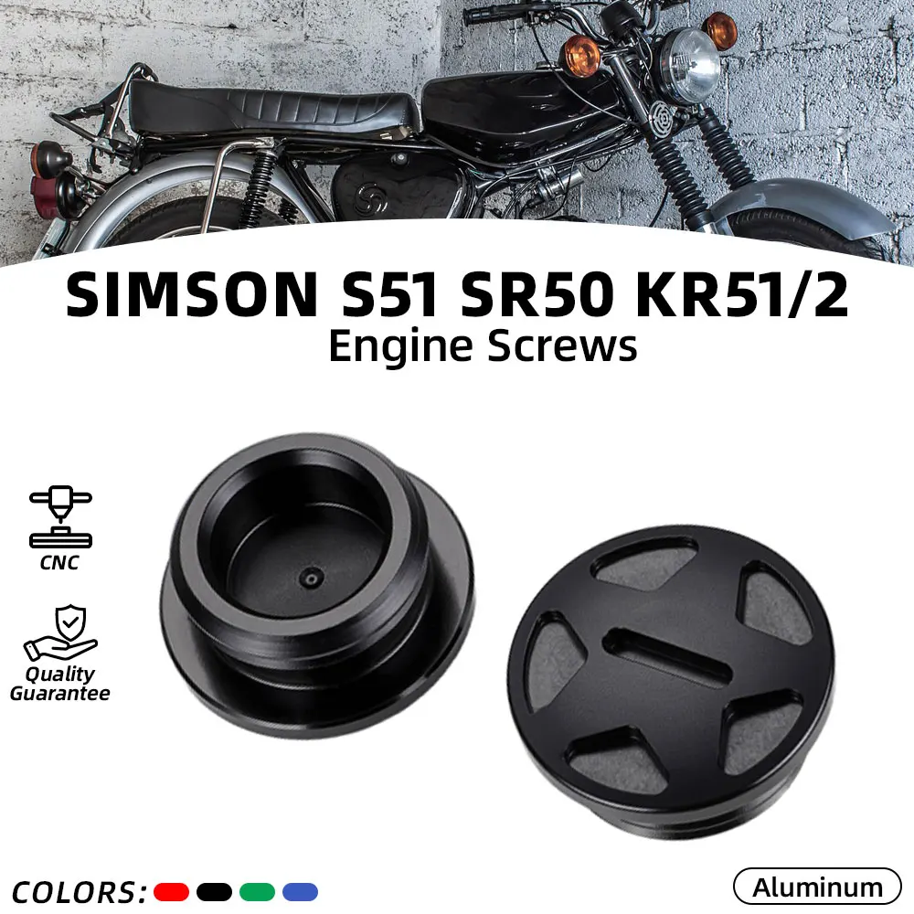 

Motorcycle Accessories Engine Screws With O-rings For Motorcycles Simson S51 SR50 KR51/2 Electric Dirt Bike Aluminum Alloy