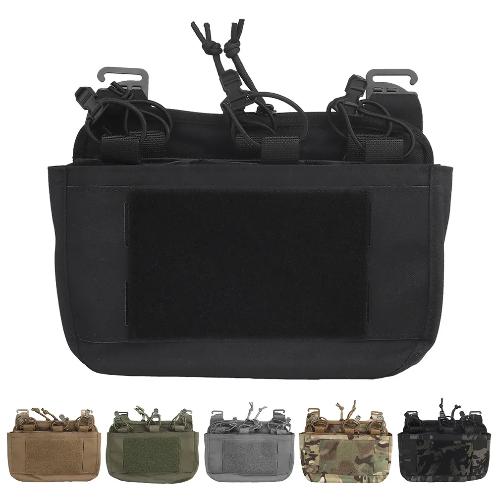 Tactical DOPE Front Flap G-hook Double Stack Abdominal Fanny Pack Triple Magazine Insert Pouch Kangaroo FCPC FCSK Carrier Vest