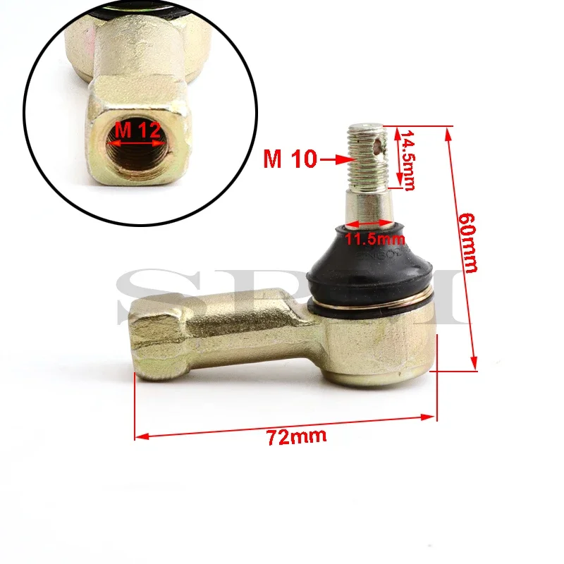 1 Pair M12-M10 Tie Rod Ends Kit Ball Joints Left & Right Fit For Stels Guepard ATV 800 ATV Go kart Buggy Quad Bike Parts