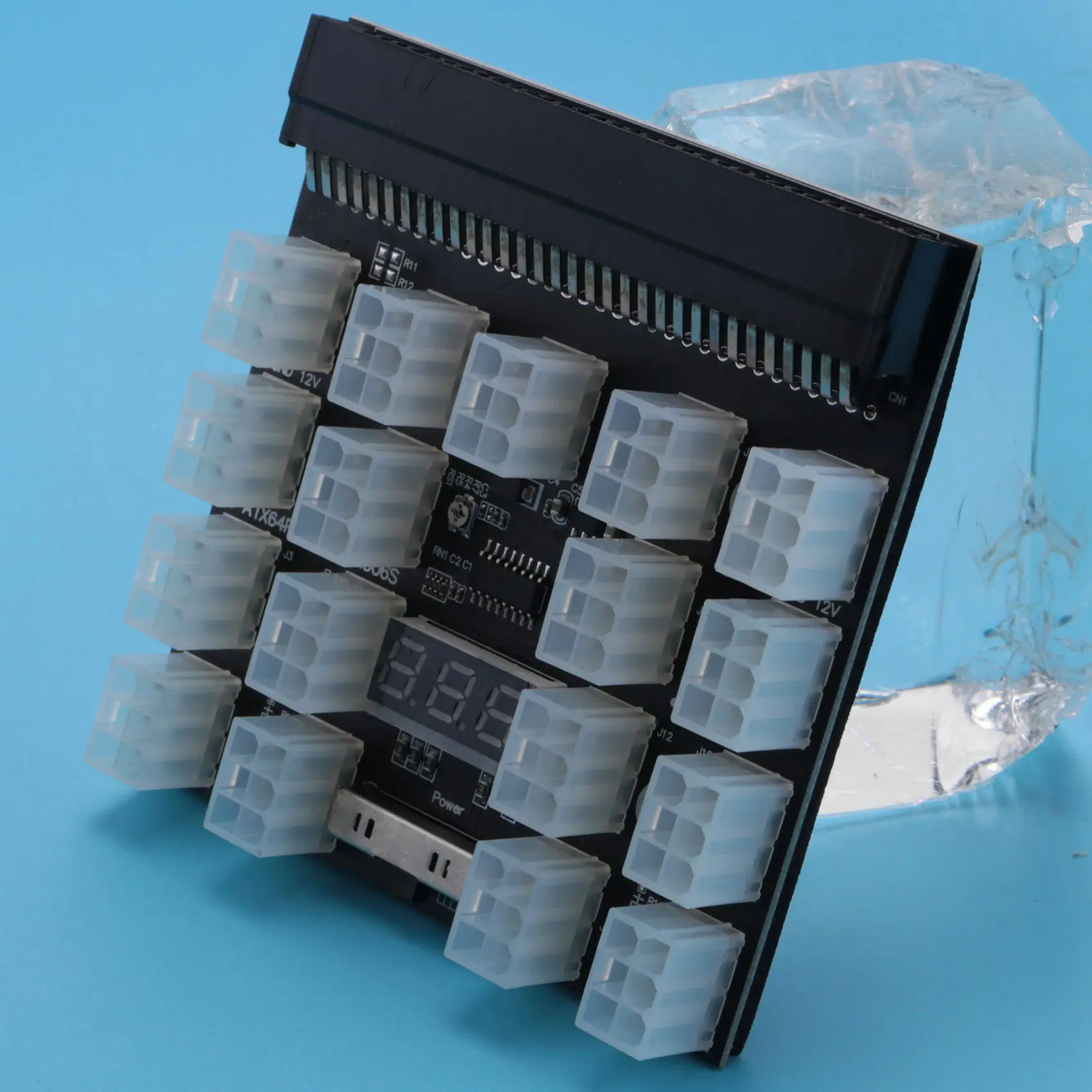 

Коммутационная плата, 17 портов, 6-контактный светодиодный дисплей, модуль питания, адаптер серверной карты для HP 1200 Вт, 750 Вт, PSU, графический процессор, майнер, BTC ETH