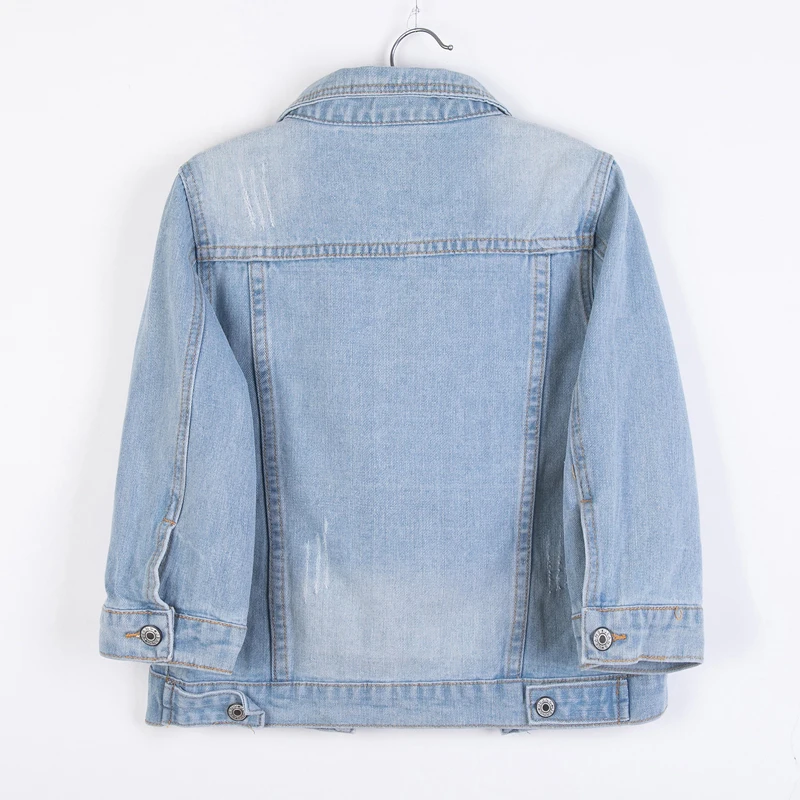 Women Denim Jackets Spring Summer Three Quarter Sleeve Short Jean Jacket Fashion Female Pockets Slim Outerwear