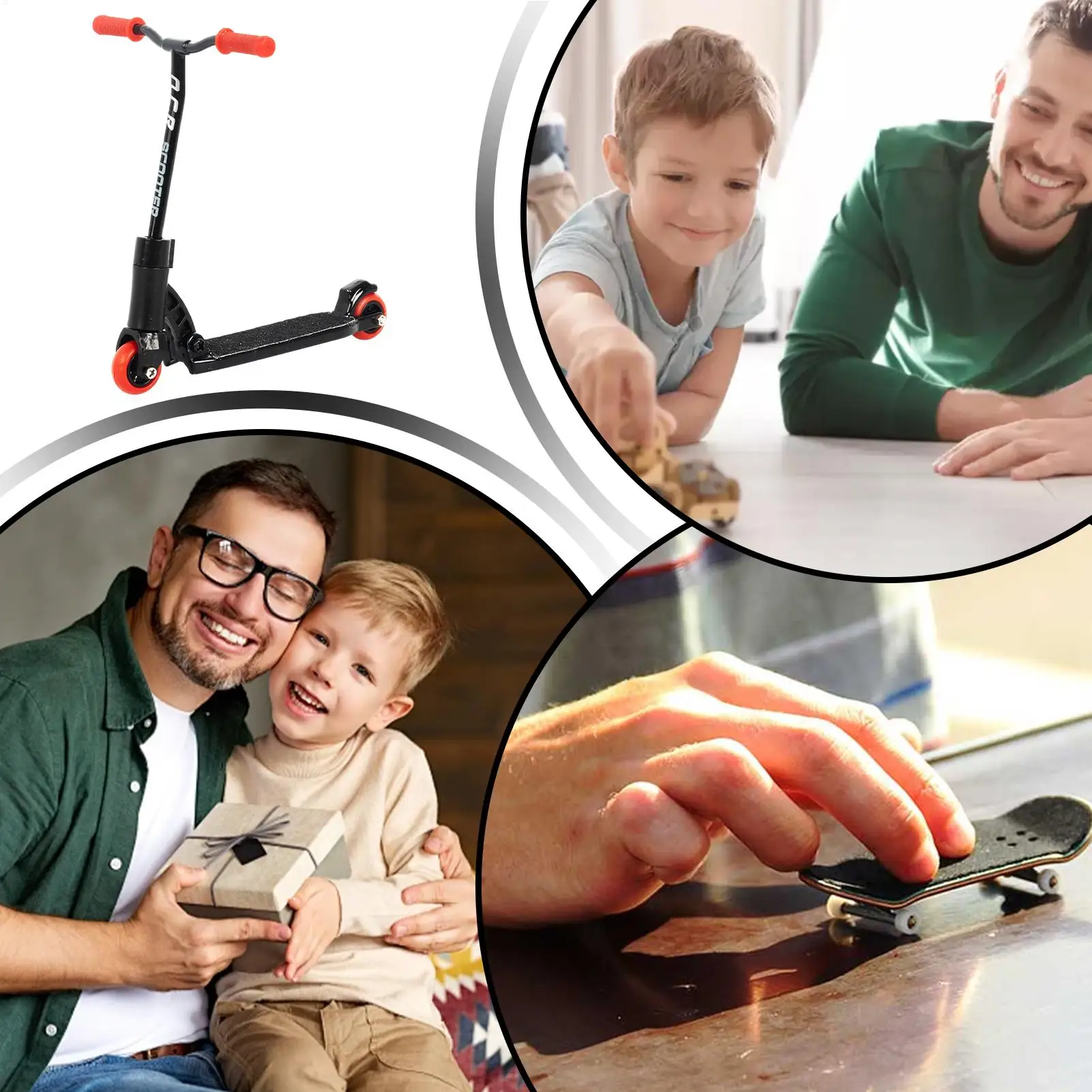 Finger Scooter Mini Foldable Tabletop Decoration Cute Finger Scooter Toy For Kids Teens Adults Collectors Home Office Bedroom