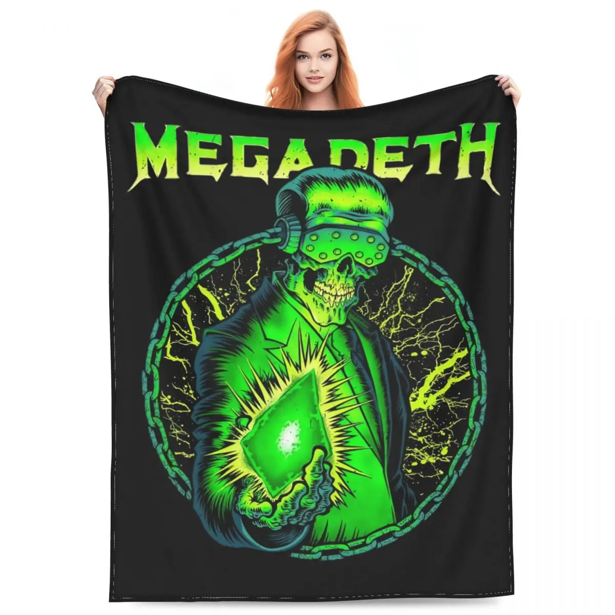 Multifunction Megadeth Metal Band Blanket Accessories Room Decorative Skeleton Throws And Blankets Soft Fleece for Couch