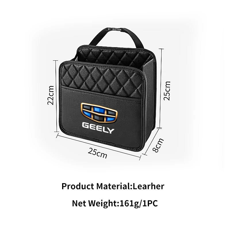 Car Seat Back  Organizer Storage Bag Leather Pocket Tissue Cup Holder For Geely Emgrand X7 EC7 Atlas Boyue GC6 Parts LC EC8 view 6