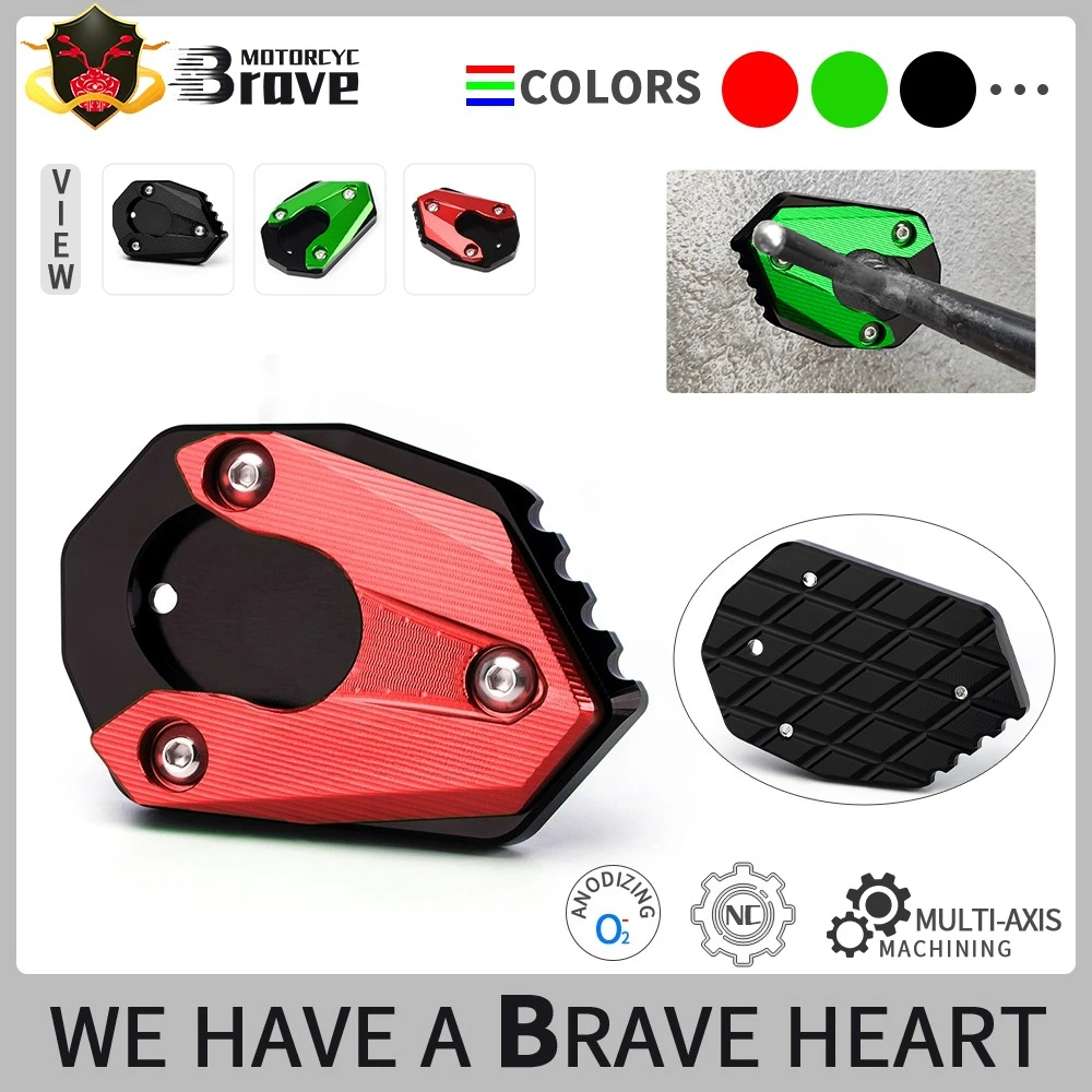 

For ZX6R 2009-2019 ZX10R 2008-2019 Motorcycle Kickstand Foot Side Stand Extension Pad Support Plate Enlarge