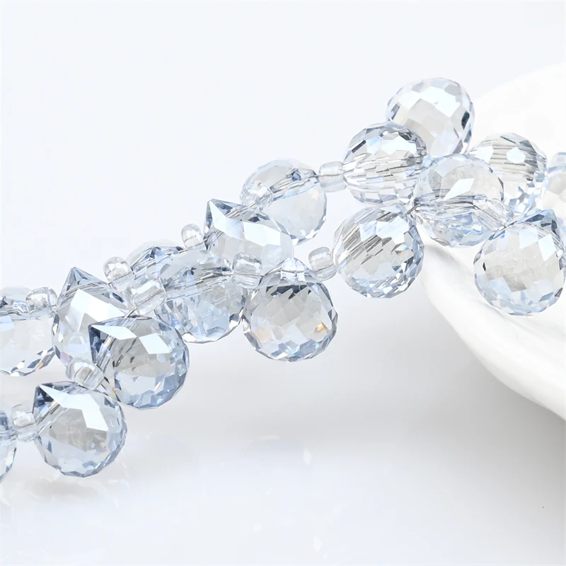 Österreich AB Farbe Kristall Erdbeere Perlen 10*8mm Glänzende Facettierte Glas Perlen für Schmuck Machen DIY Hochzeit Kleid zubehör