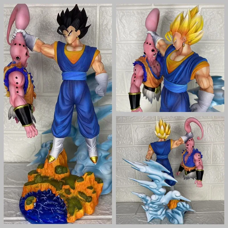 

32 см Super Saiyan Gk Vegetto Vs Buou Battle Scene, двуглавые резные настольные украшения, экшн-фигурка, коллекция, модель, подарки