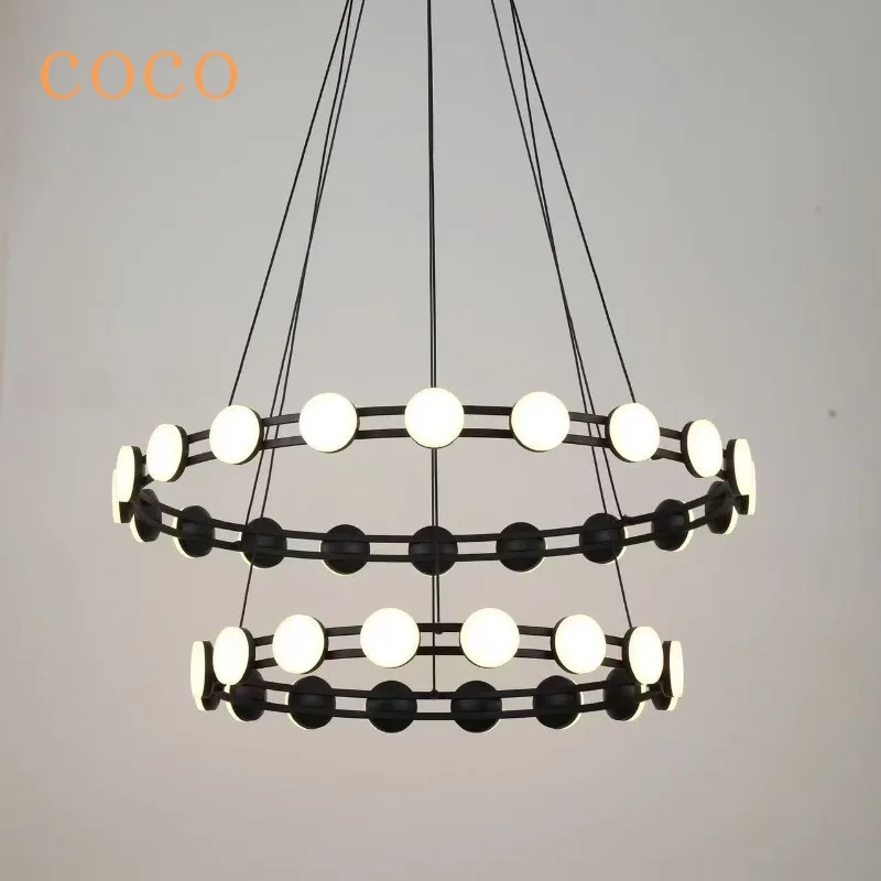 

Nordic minimalist circular pendant light LED for living room, bedroom, dining room, home decoration, indoor lighting fixtures