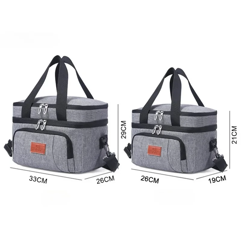 New Double Layer Insulation Bag Large Capacity Outdoor Ice Pack Convenient for Outings Picnic Bag Portable Office Lunch Bag