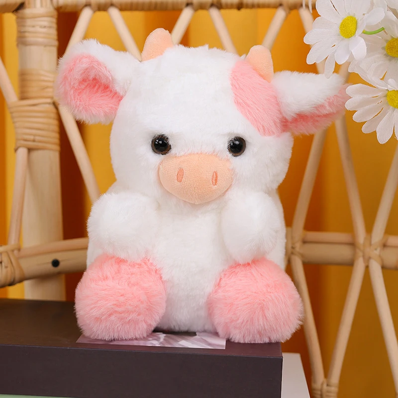 Cute Cow Plush Toy Doll Home Decoration, Desktop Decoration Cake Doll Birthday Gift Office Desktop Decorations Scene Decorations