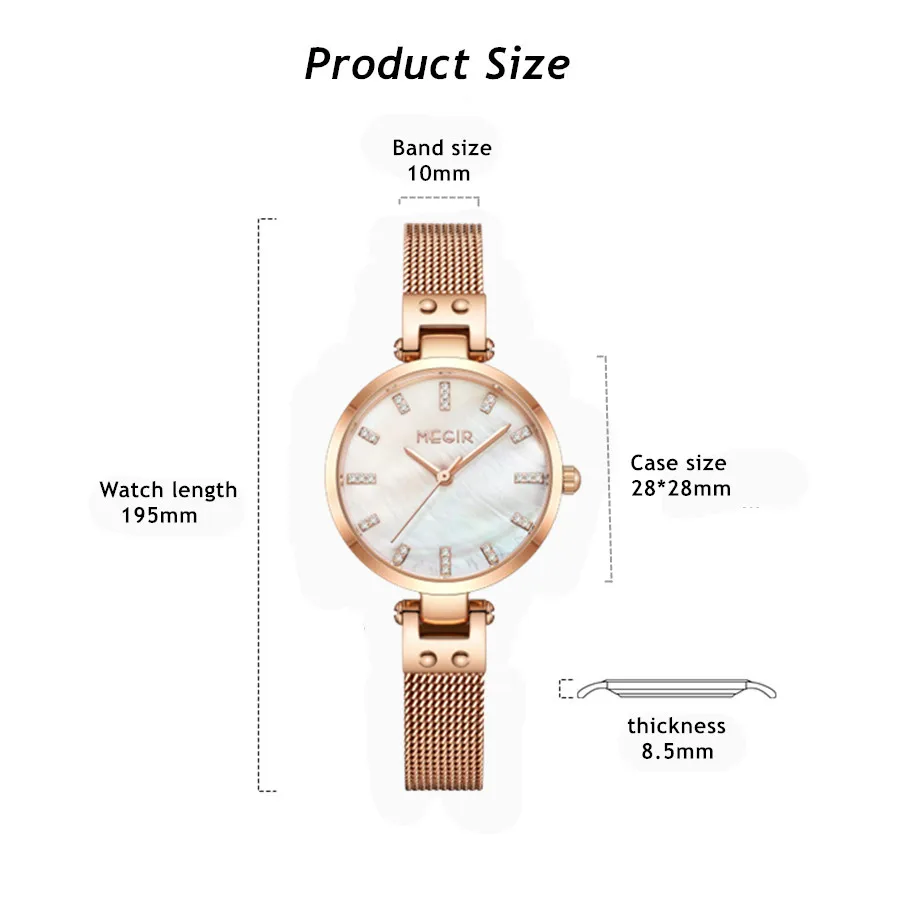 MEGIR Watches for Women Top Brand Fashion Ladies Wristwatch Waterproof Female Quartz Luxury Watch Montre Femme