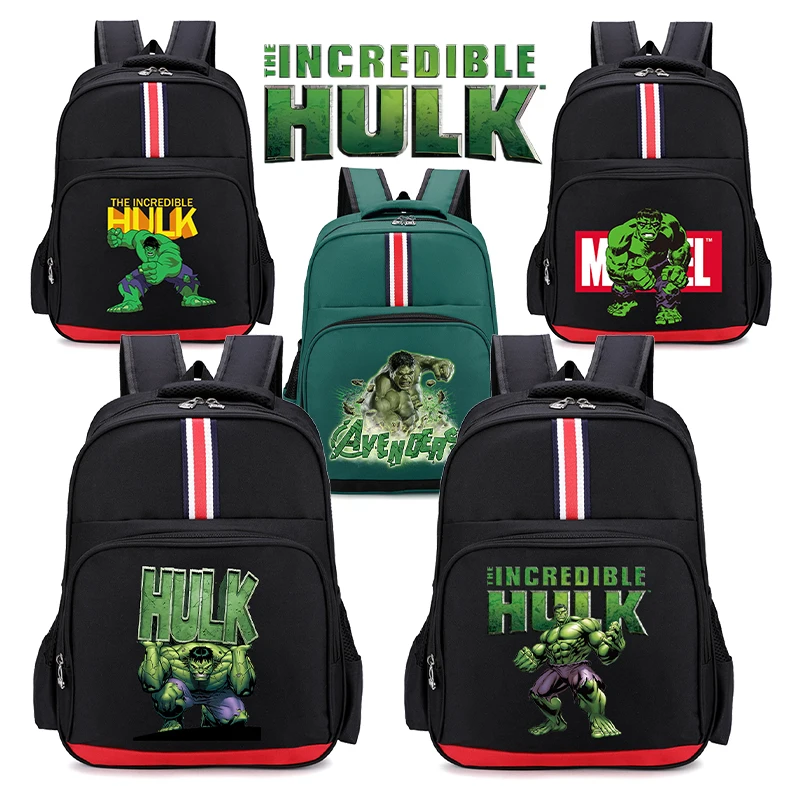 

Hulk Marvel Backpack Disney Movie Anime Cartoon Print Kids Boys Girls Large Capacity Primary School Bag Student Storage Knapsack