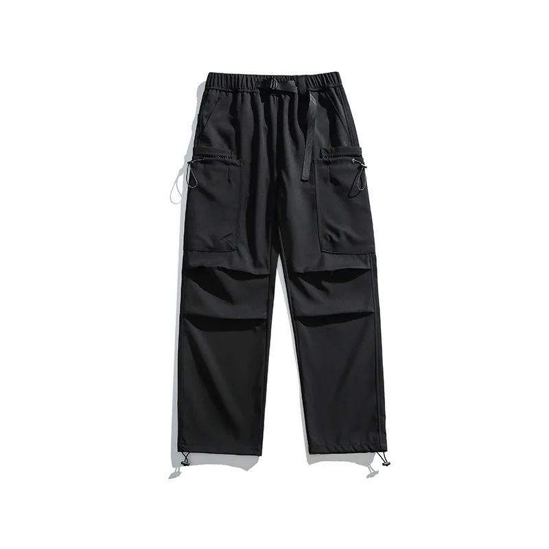 Pantalon de Parachute en Velours pour Homme, Vêtement en Peluche, Décontracté, Coupe-vent, Imperméable, pour le Travail, Nouvelle Collection Automne Hiver 2024