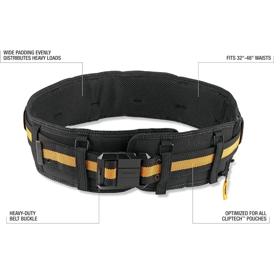 TOUGHBUILT Padded Belt TB-CT-41, Equipped with Heavy duty Buckle Buckle and Back Support Structure Work Be