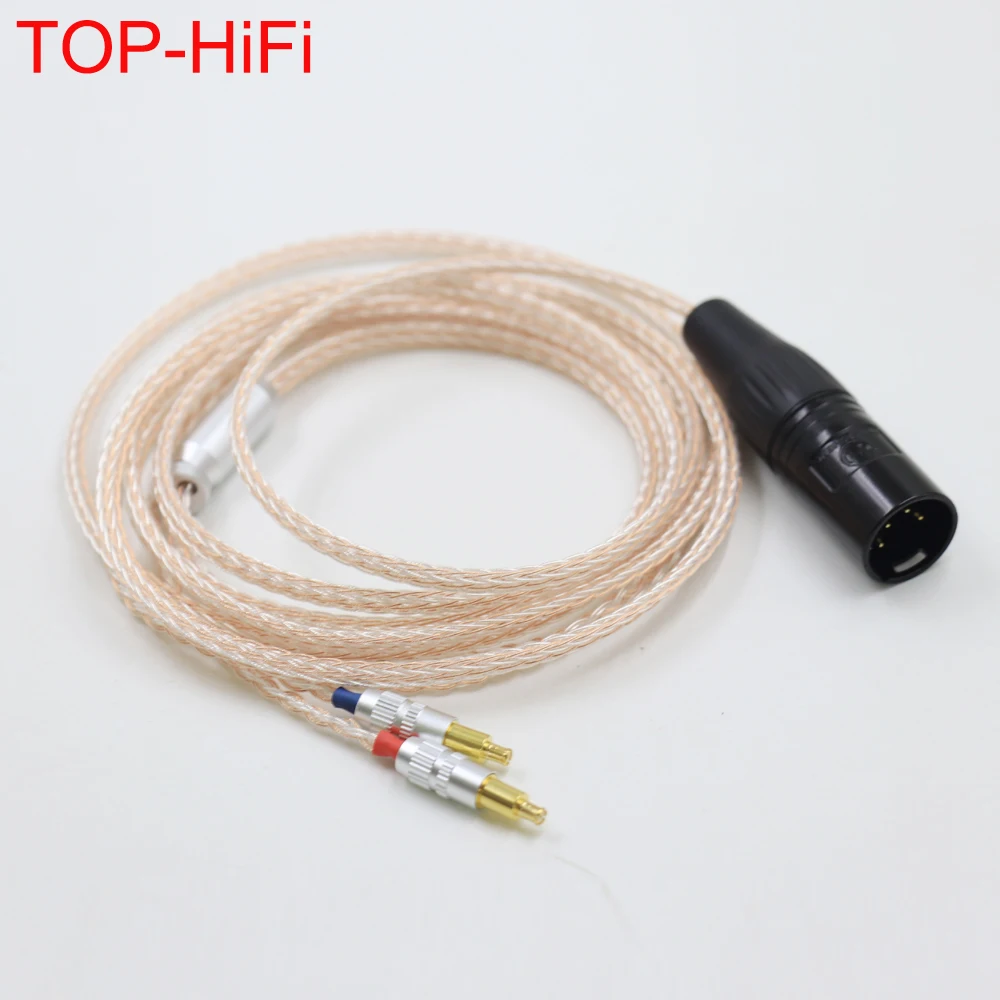 

16 Core 4 pin Xlr Replacement Pcocc Copper Silver Braided Cable for Technica ATH- AP2000Ti 750 770H 990H ADX5000 MSR7B Earphone