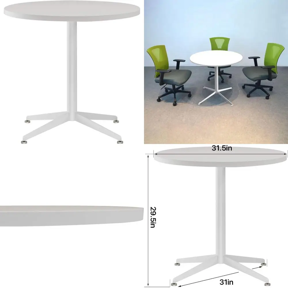 طاولة طعام بيضاء مستديرة صغيرة طاولة مكتب طاولة اجتماعات طاولة اجتماعات القهوة لمكتب غرفة المطبخ غرفة المعيشة المياه #1