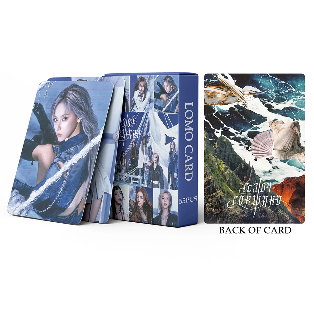 55pcs/set Kpop NMIXX MIXXPEDIA:PICK LA AD MARE Photocards Album Lomo Cards NMIXX Photo Cards LILY HAEWON Kpop Girls Fans Gift
