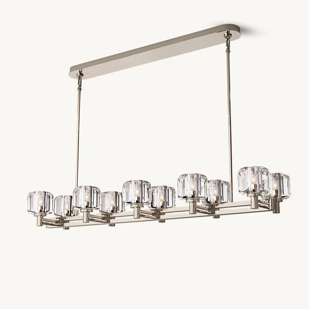 American Style High-end K9 Crystal Pendant Lights, Luxury Black/ Chrome Designer Dining Table Hanging Lamp